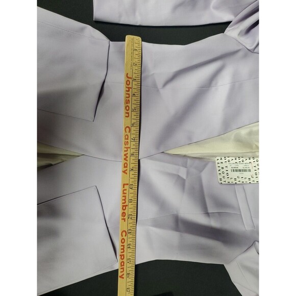 Nells Nelson Collarless Jacket Blazer Purple Lavender Wool/ Silk Size 40/ 4 NWT - Picture 7 of 10